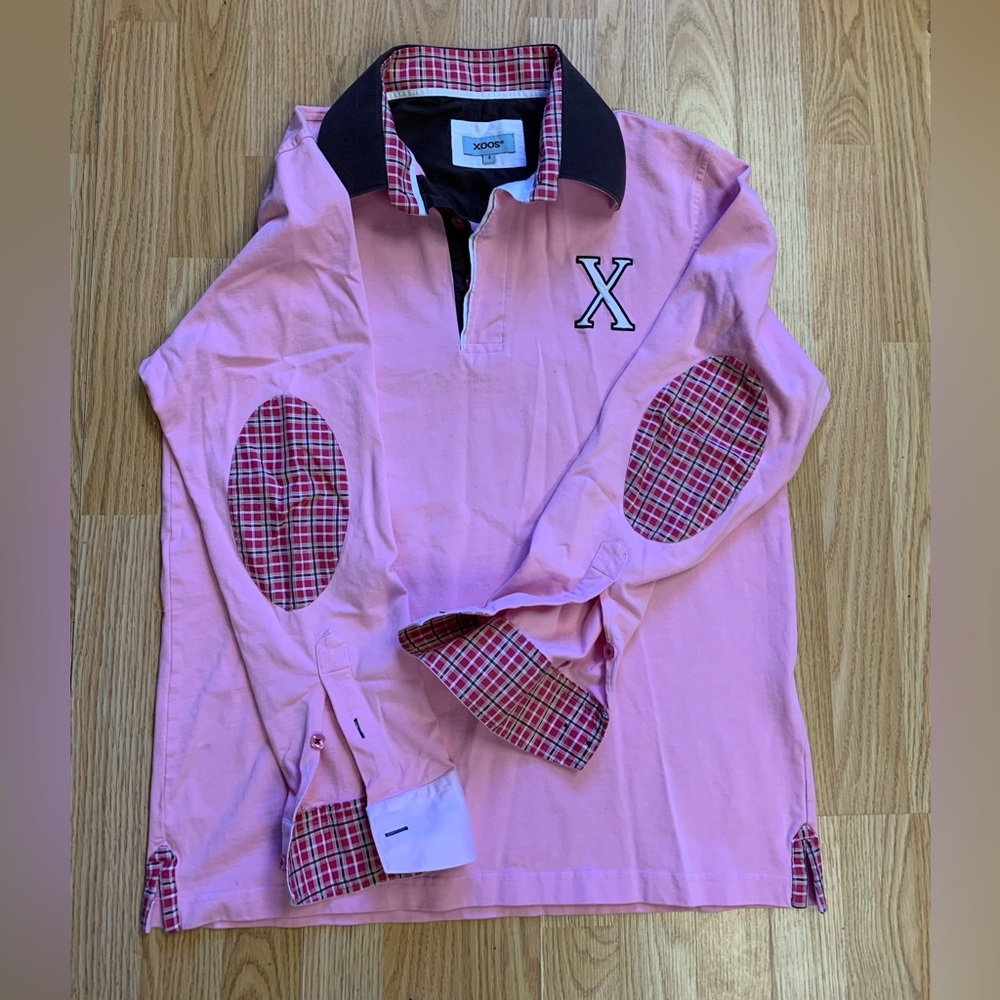 Xoos Patterned Pink Button Up - image 1